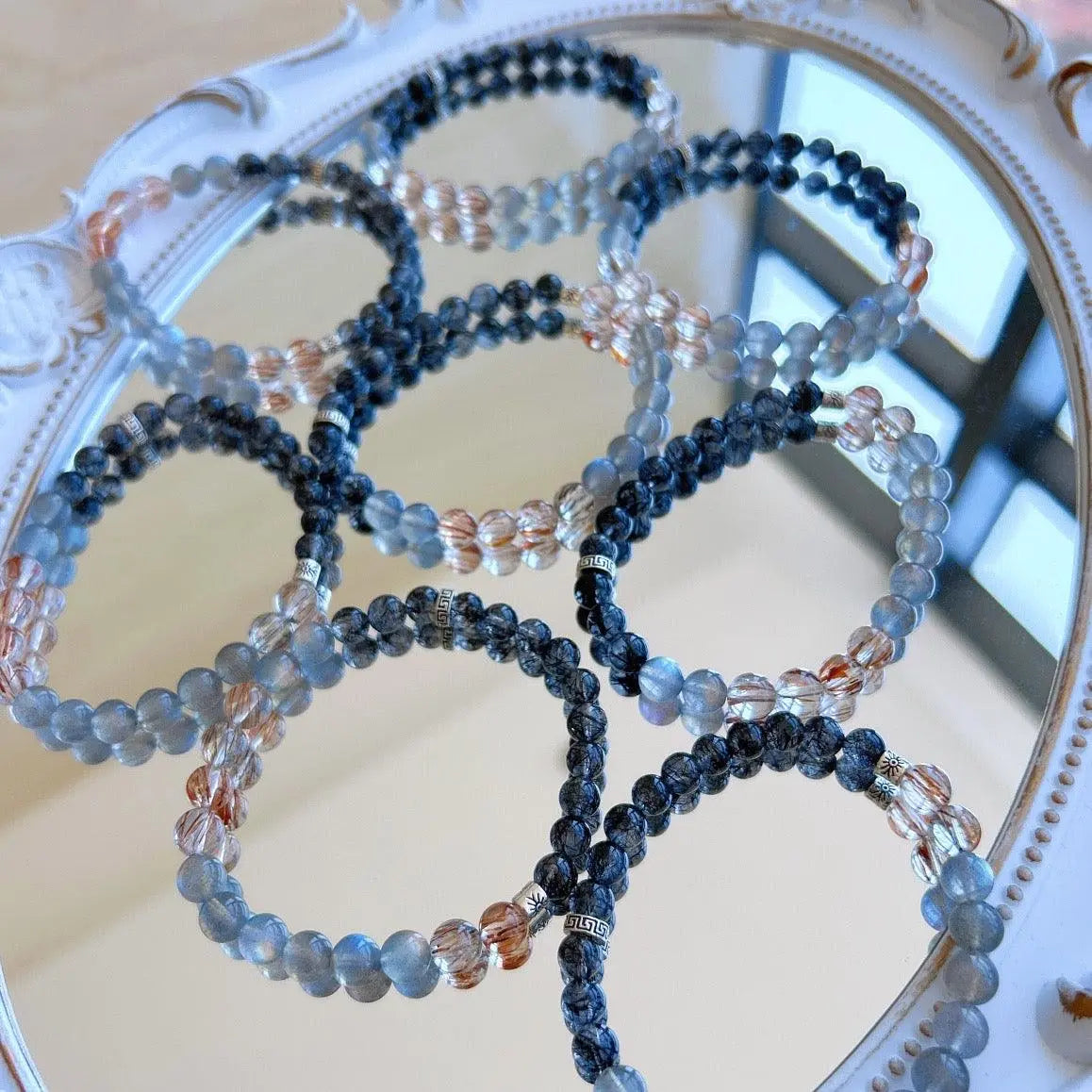 Mysterious Black Hair Crystal Bracelet for Elegant Style jingshiji Arts and Crafts
