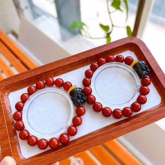 South Red Agate Bracelet for Good Luck and Protection jingshiji Arts and Crafts