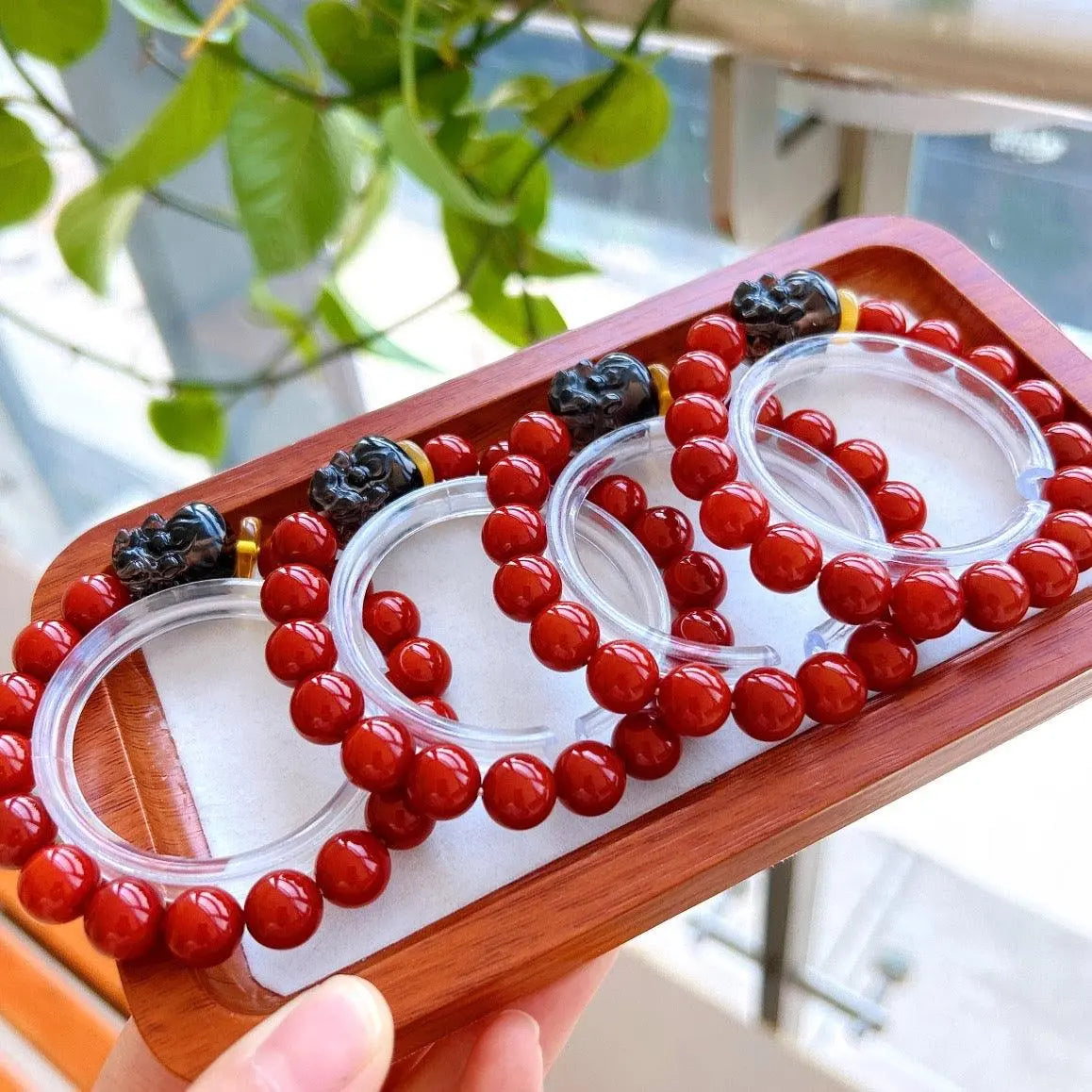 South Red Agate Bracelet for Good Luck and Protection jingshiji Arts and Crafts