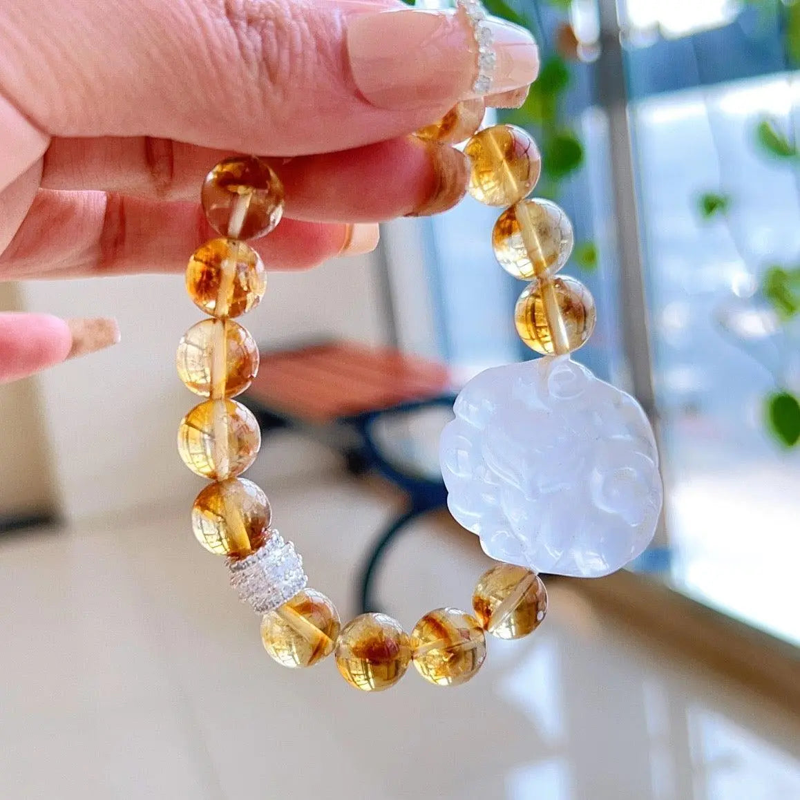 Natural Yellow Tower Mountain Bracelet for Nature Lovers jingshiji Arts and Crafts