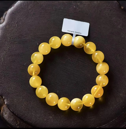 Natural Crystal Old Beeswax Natural Russian Beeswax Bracelet xuyuan