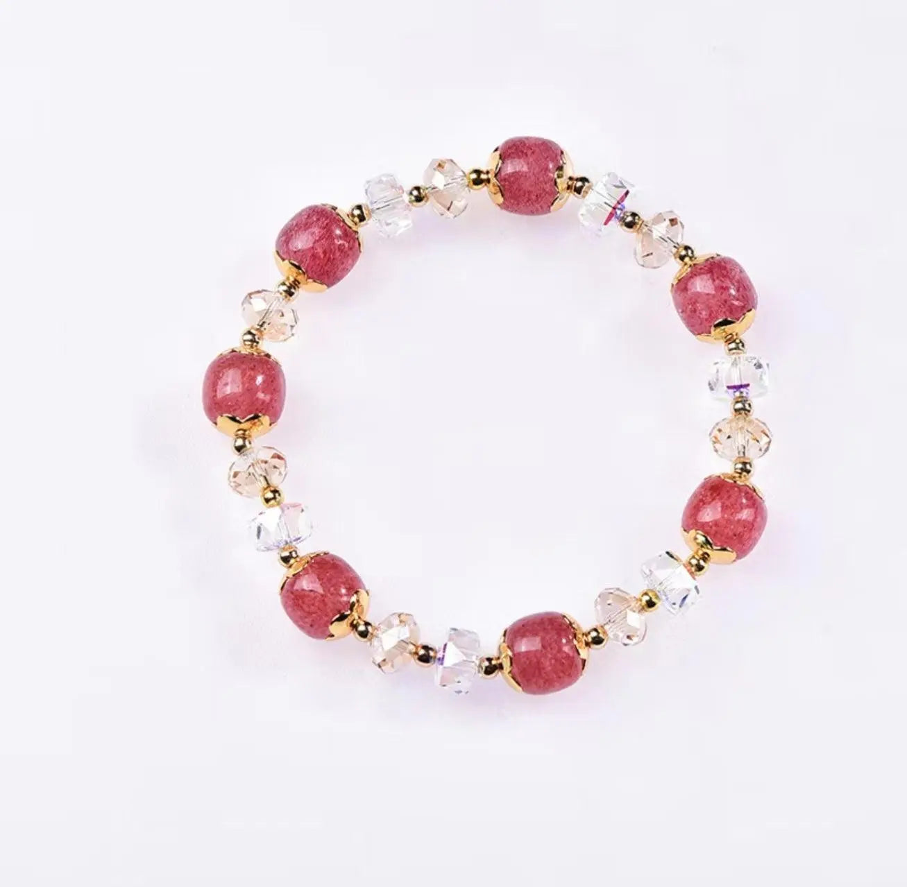 Natural Crystal Strawberry Crystal Bracelet for Elegance xuyuan