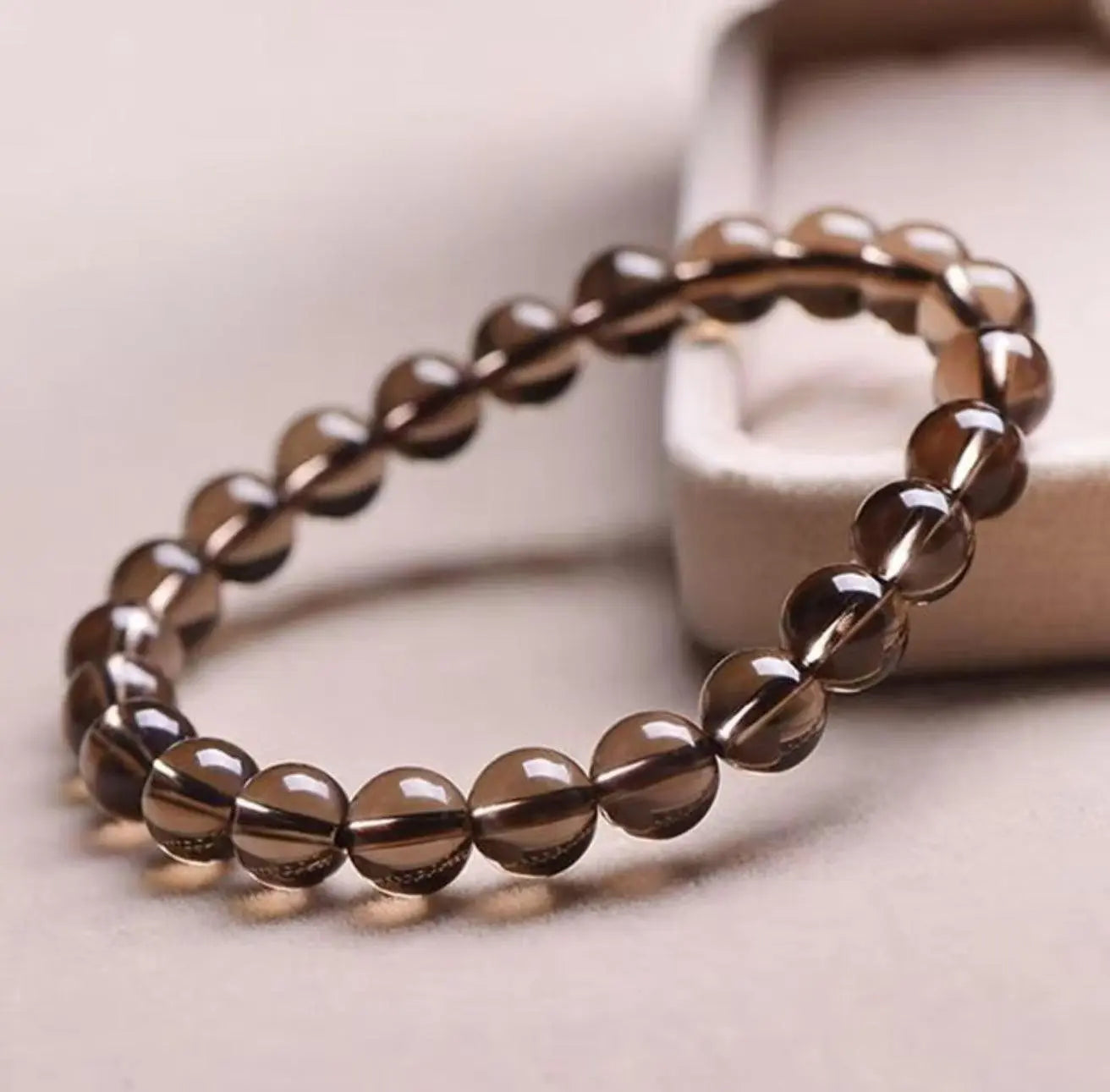 Natural Crystal Brown Smoke Crystal Single Ring Bracelet xuyuan