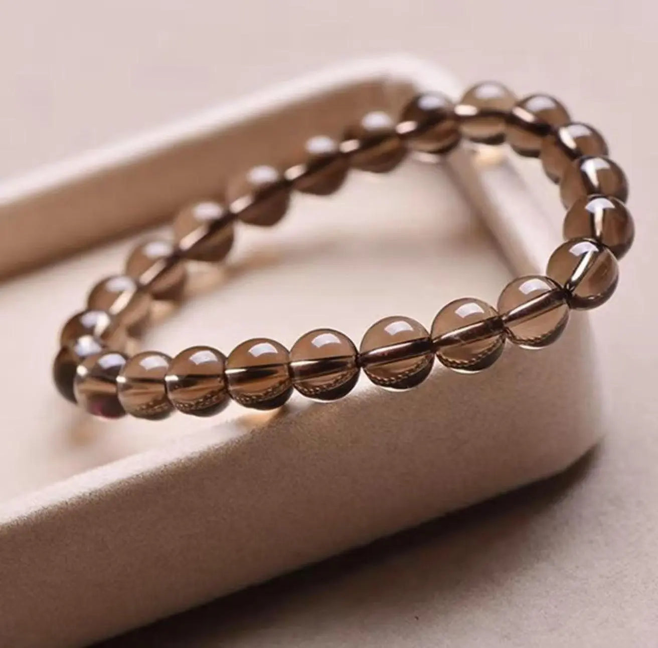 Natural Crystal Brown Smoke Crystal Single Ring Bracelet xuyuan
