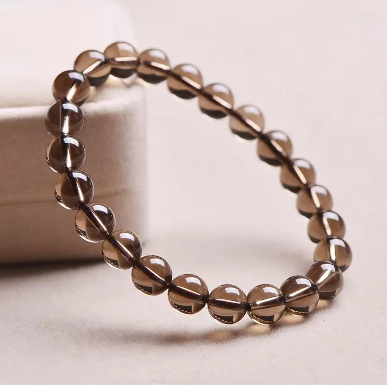 Natural Crystal Brown Smoke Crystal Single Ring Bracelet xuyuan