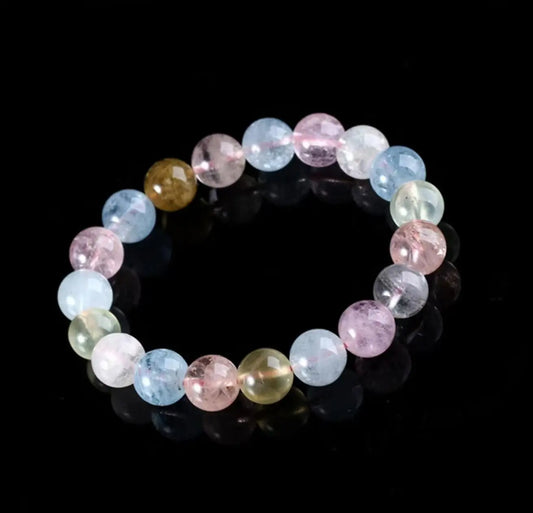 Suyuan Natural Morgan Stone Bracelet Aquamarine Crystal Bracelet xuyuan