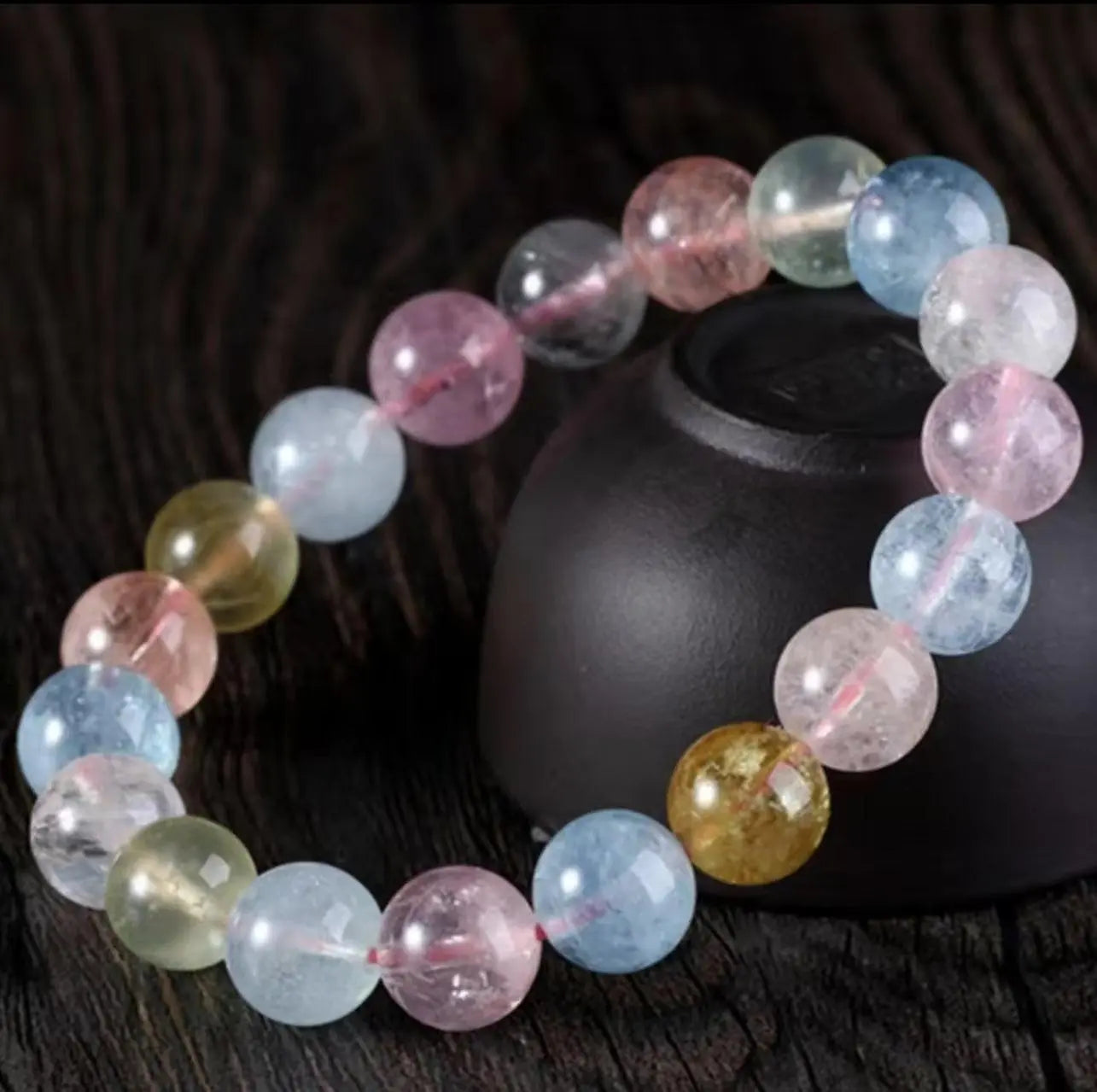 Suyuan Natural Morgan Stone Bracelet Aquamarine Crystal Bracelet xuyuan