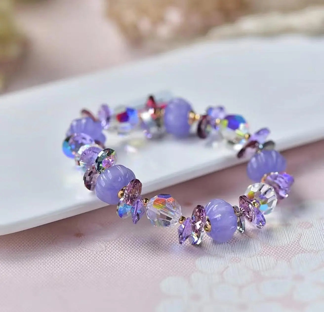 Korean-Inspired Chic Crystal Bracelet with Minimalist Net Design xuyuan