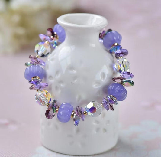 Korean-Inspired Chic Crystal Bracelet with Minimalist Net Design xuyuan Arts and Crafts