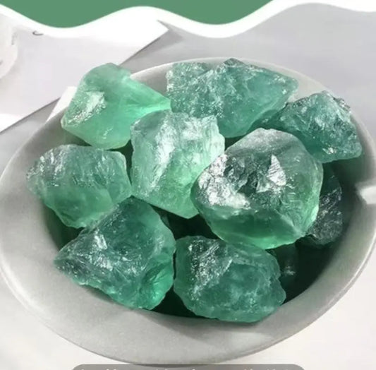 Green Fluorite Raw Stone - Unpolished Healing Crystal & Natural Decor Beihe Arts and Crafts