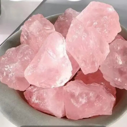 Natural Rose Quartz Raw Stone - Unpolished Pink Crystal for Emotional Healing & Love Energy Beihe Arts and Crafts