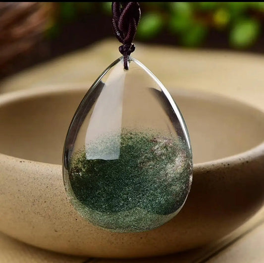 Natural Crystal Green Ghost Ore Vision Pendant for Balance xuyuan