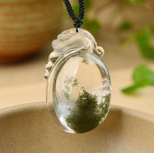 Natural Green Ghost Pendant Pixiu Pendant Natural Crystal xuyuan