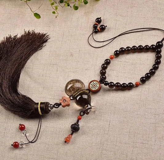 Natural Crystal Car Hanging Gourd Pendant 49-53mm 87g xuyuan