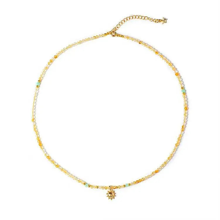 Citrine Radiance Necklace - Tranquil Sunshine Charm SHINECRYS Arts and Crafts