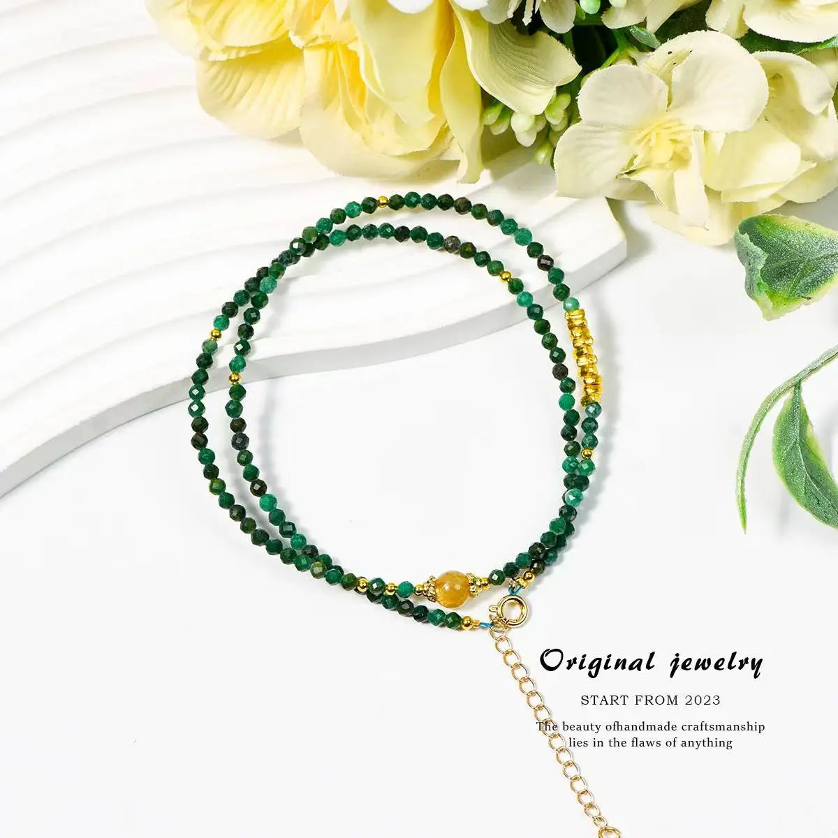 Design Topaz Faceted Necklace Collarbone Chain Elegance SHINECRYS Arts and Crafts