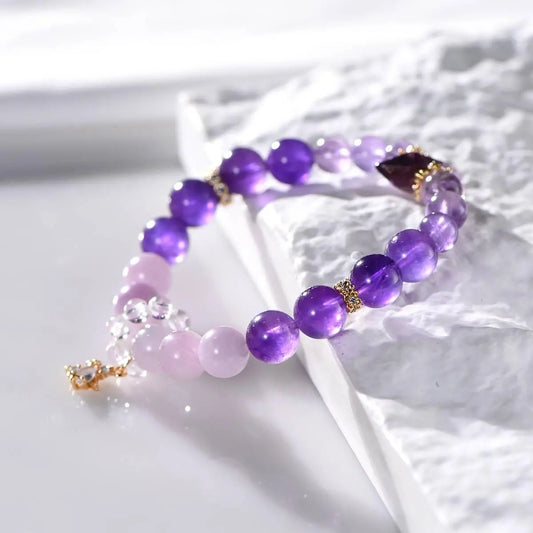 Amethyst Nine Purple Fire Bracelet with Stunning Crystals Crystal Country Arts and Crafts