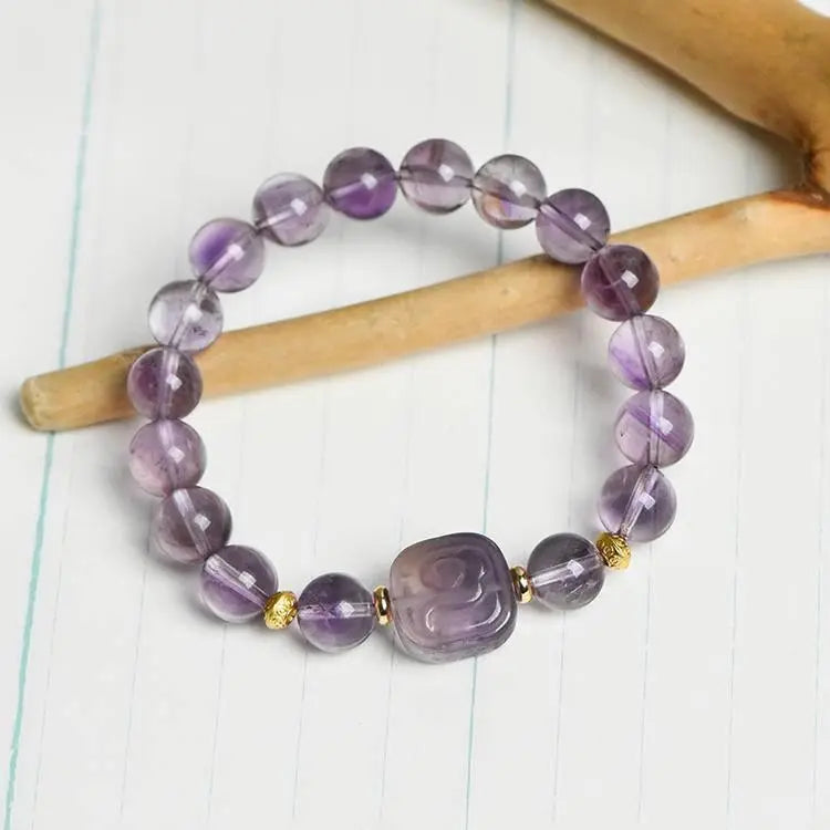 Amethyst Zaki Bracelet with Radiant Purple Crystals Crystal Country Arts and Crafts