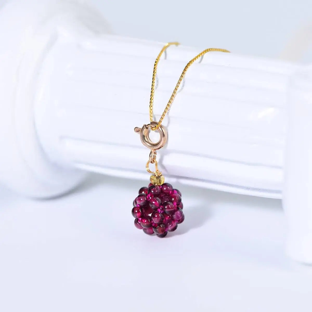 Garnet Elegance Exquisite Beaded Pendant for Elegant Style SHINECRYS Arts and Crafts