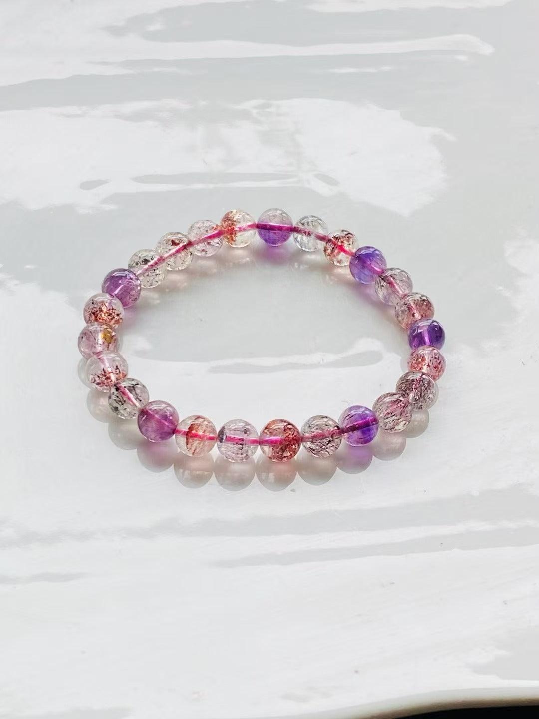 Premium Natural Color Super Seven Bracelet 8mm 14g xiaoya
