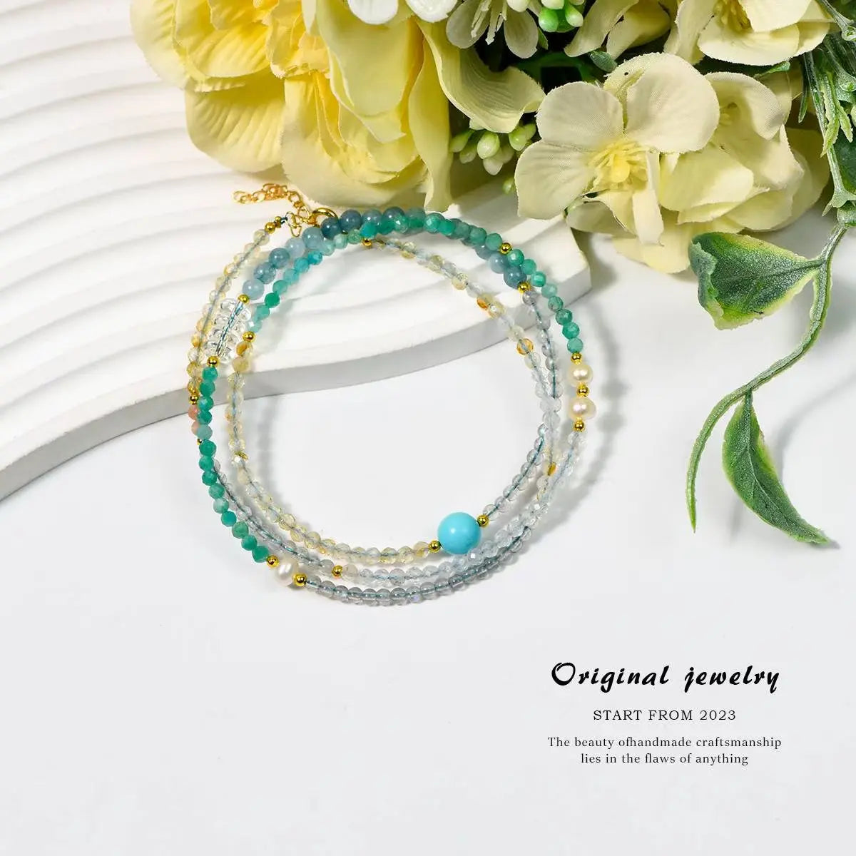 Design Ocean Wind Tianhe Stone Sea Blue Treasure Necklace SHINECRYS Arts and Crafts