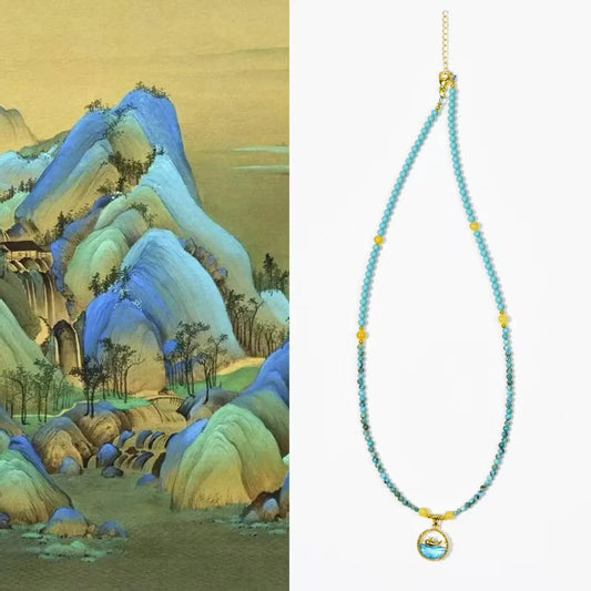 Design Red and Green Triangle Silver Necklace Collarbone Chain SHINECRYS Arts and Crafts