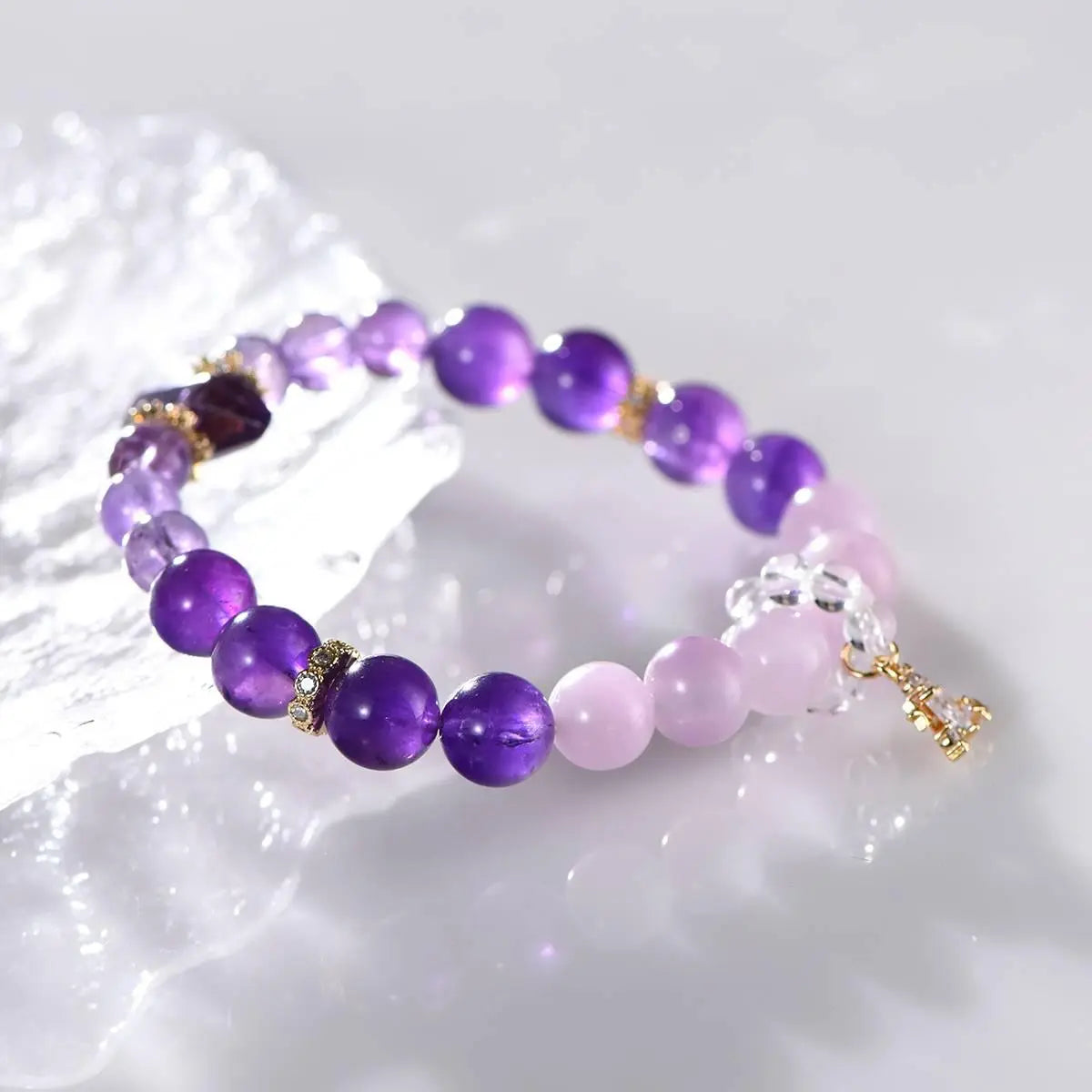 Amethyst Nine Purple Fire Bracelet with Stunning Crystals Crystal Country Arts and Crafts