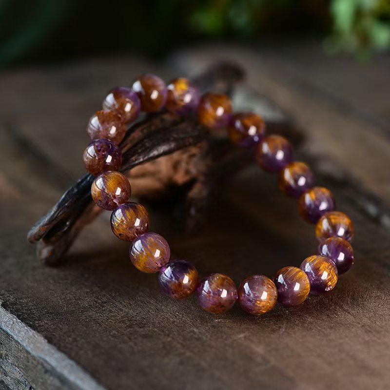 Natural Purple Titanium Crystal Bracelet for Energy Boost Hengda Crystal