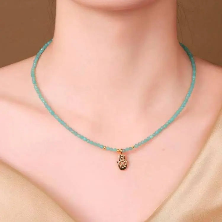 Stone Necklace - Quiet Guard for Emotional Balance and Style SHINECRYS Arts and Crafts