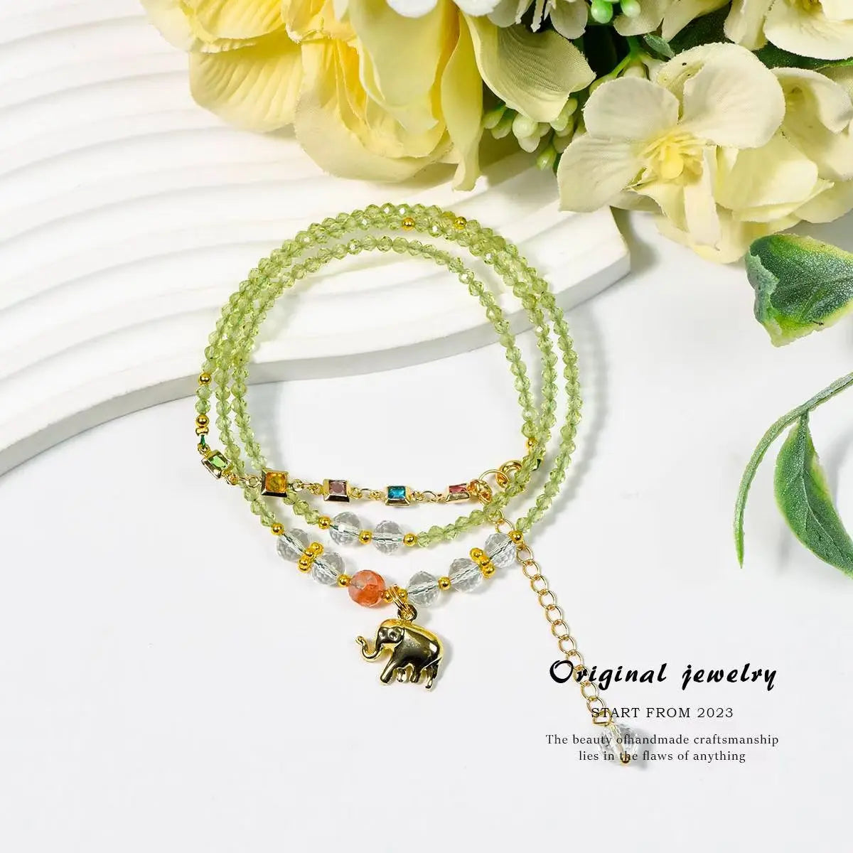 Design Olivine Face Bracelet Necklace Collarbone Chain SHINECRYS Arts and Crafts