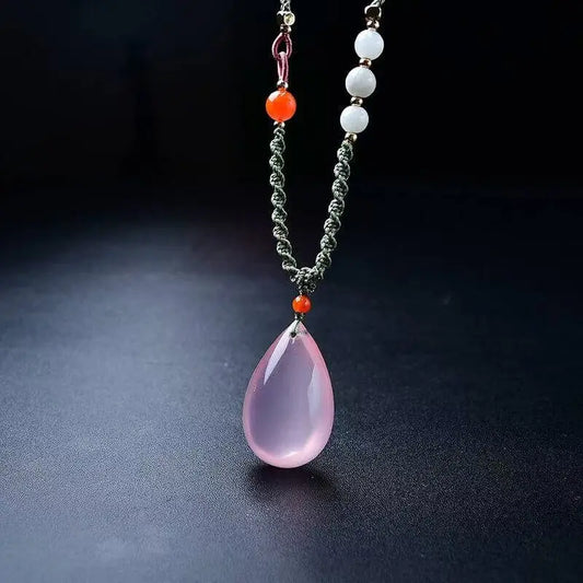 Natural Powder Crystal Drop Pendant for Elegant Style SHINECRYS Arts and Crafts