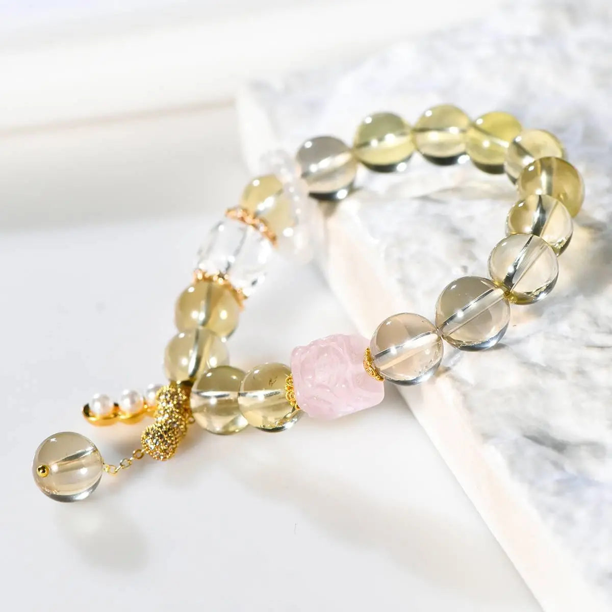 Bead Fortune Transfer Bracelet for Luck and Prosperity Gift Crystal Country Arts and Crafts