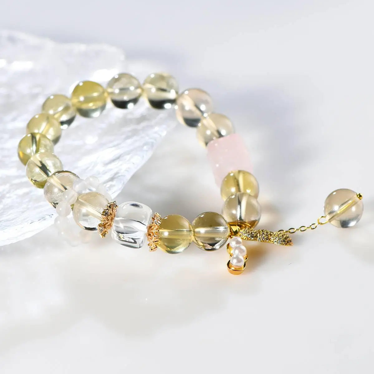 Bead Fortune Transfer Bracelet for Luck and Prosperity Gift Crystal Country Arts and Crafts