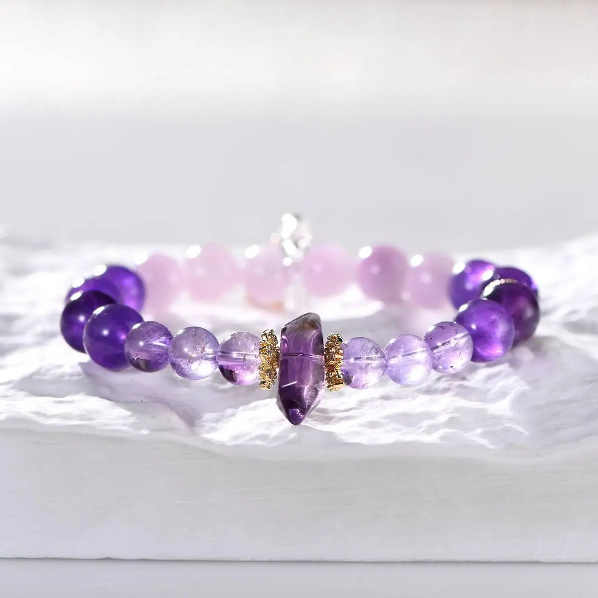 Amethyst Nine Purple Fire Bracelet with Stunning Crystals Crystal Country Arts and Crafts