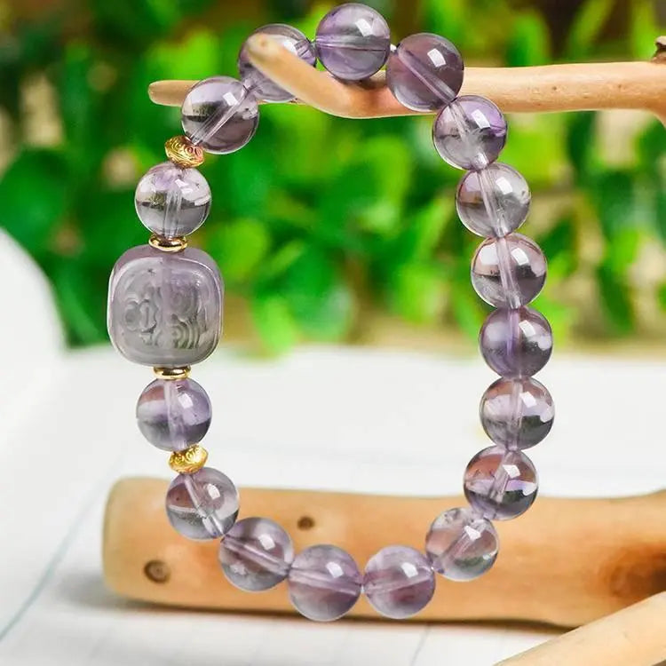 Amethyst Zaki Bracelet with Radiant Purple Crystals Crystal Country Arts and Crafts