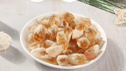 Brazilian Citrine Flower Stone - Precious Energetic Crystal Beihe Arts and Crafts