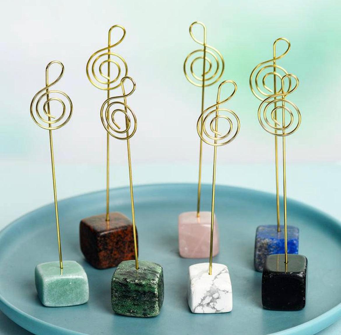 Natural Crystal Square Stone Bookmark Multi-Color Gift