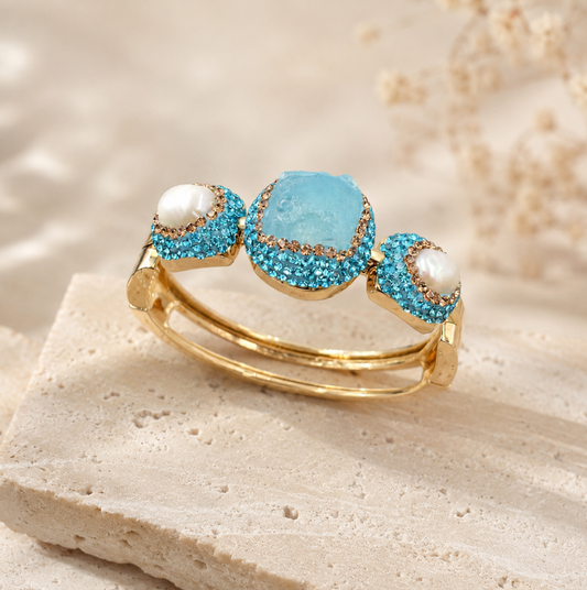 Delicate aquamarine rings for women capturing the calm glow of sea-blue gemstones