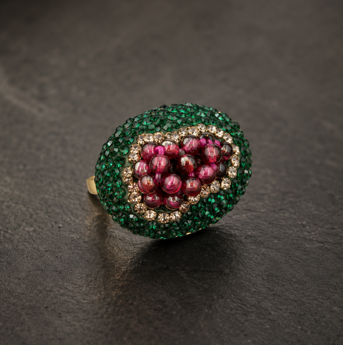 Garnet Grape Whisper Ring – elegant garnet ring with natural deep red garnet stones
