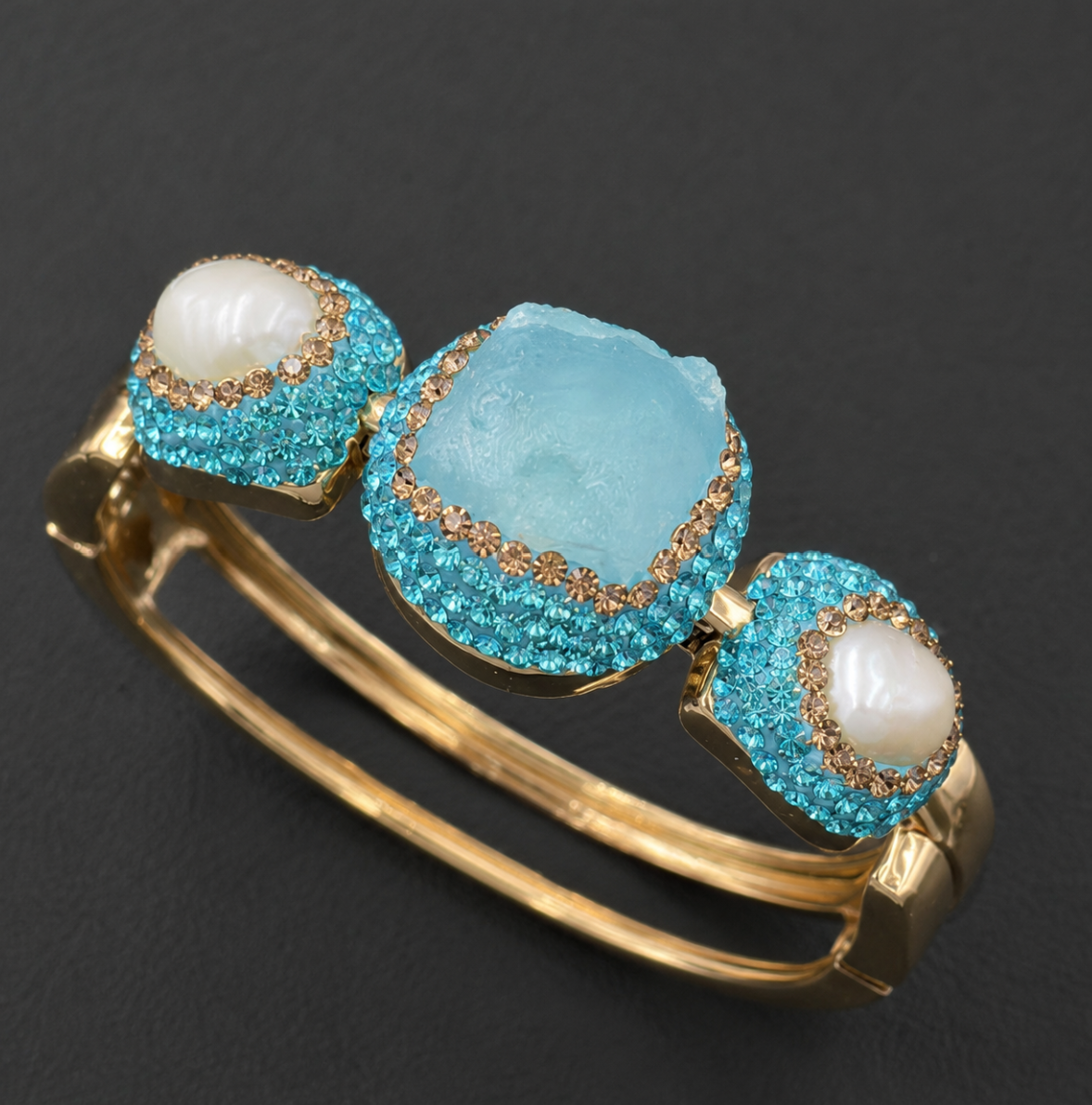 Romantic aquamarine earrings styled as part of the March birthstone collection