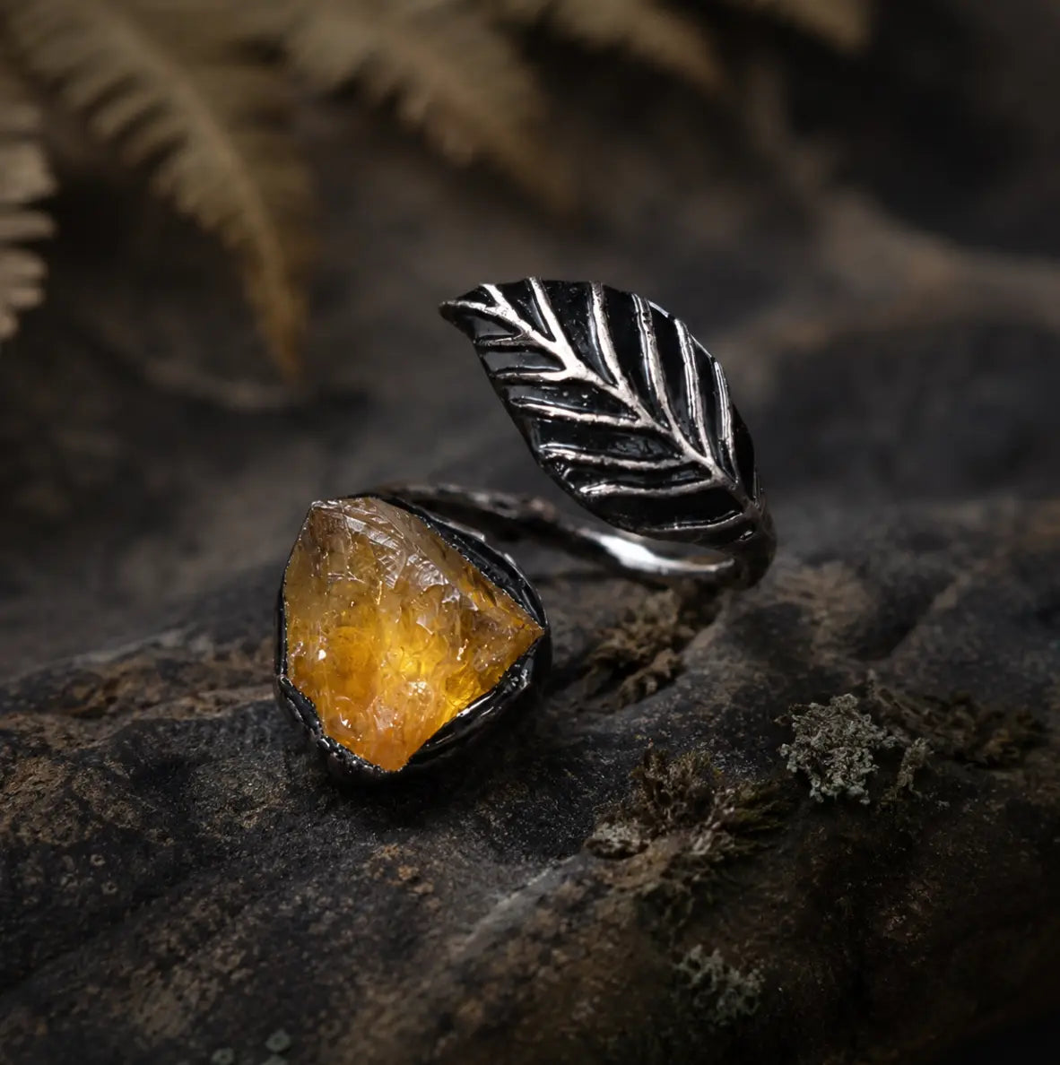 Lightweight gemstone ring designed as a whimsical yellow ring with soft citrine glow.