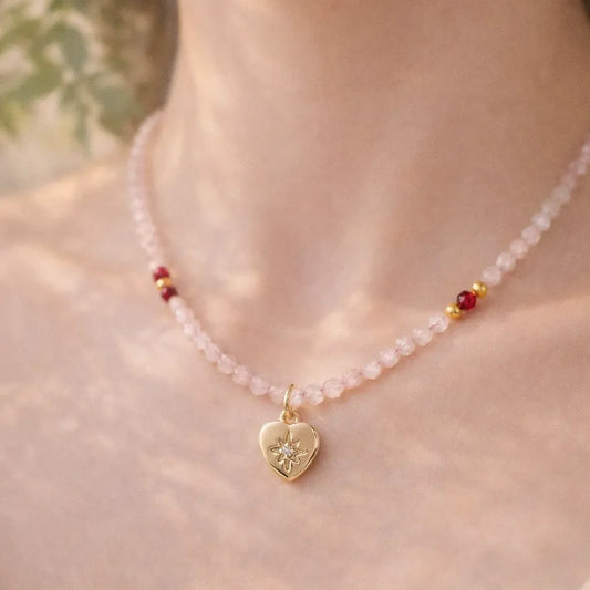 Design Powder Crystal Necklace - Eternal Love Jewelry - crystal luminious soul