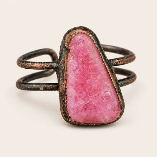 Rose Vein Rhodonite Ring