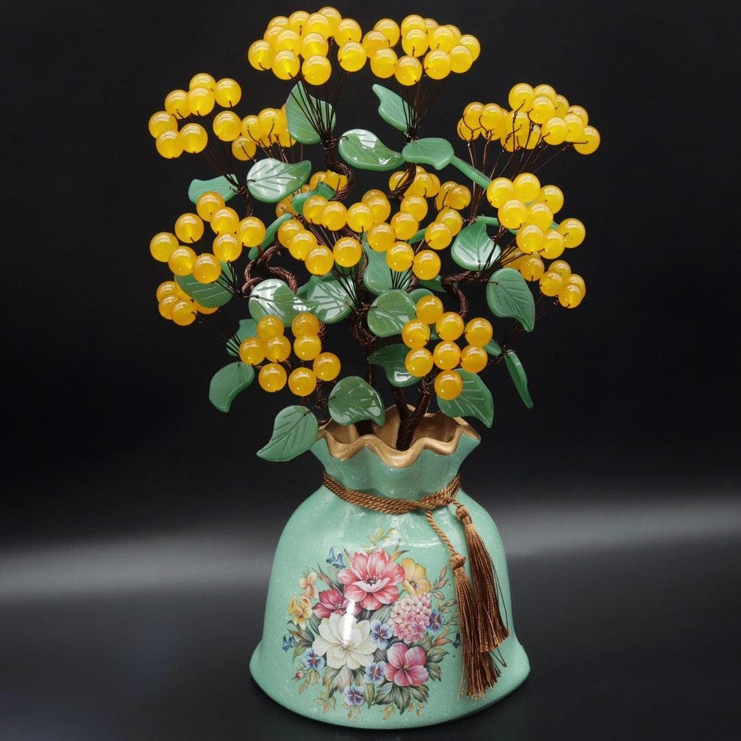 Topaz Fruit Cash Cow Decoration for Home Prosperity