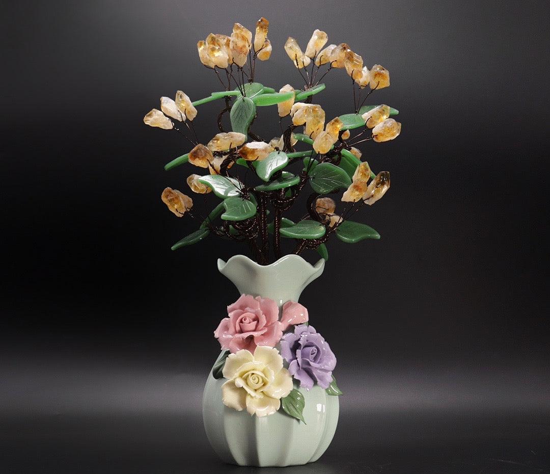 Phoenixes Come To The Instrument Flowers Rich Ceramic Bottle
