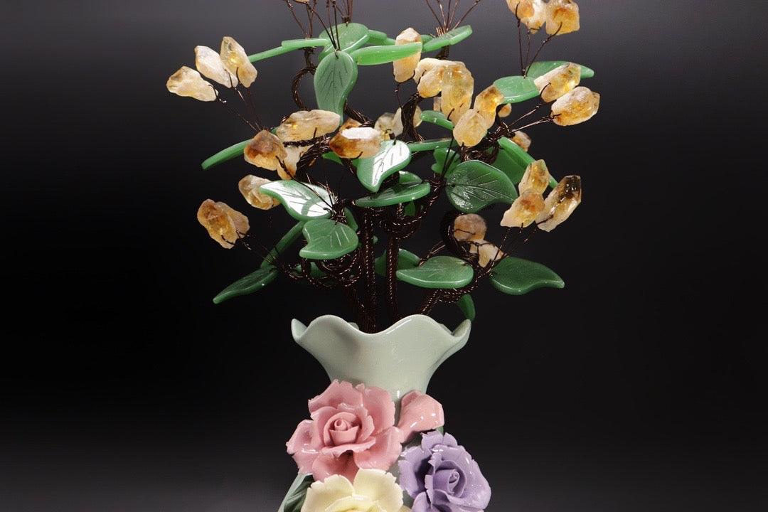 Phoenixes Come To The Instrument Flowers Rich Ceramic Bottle