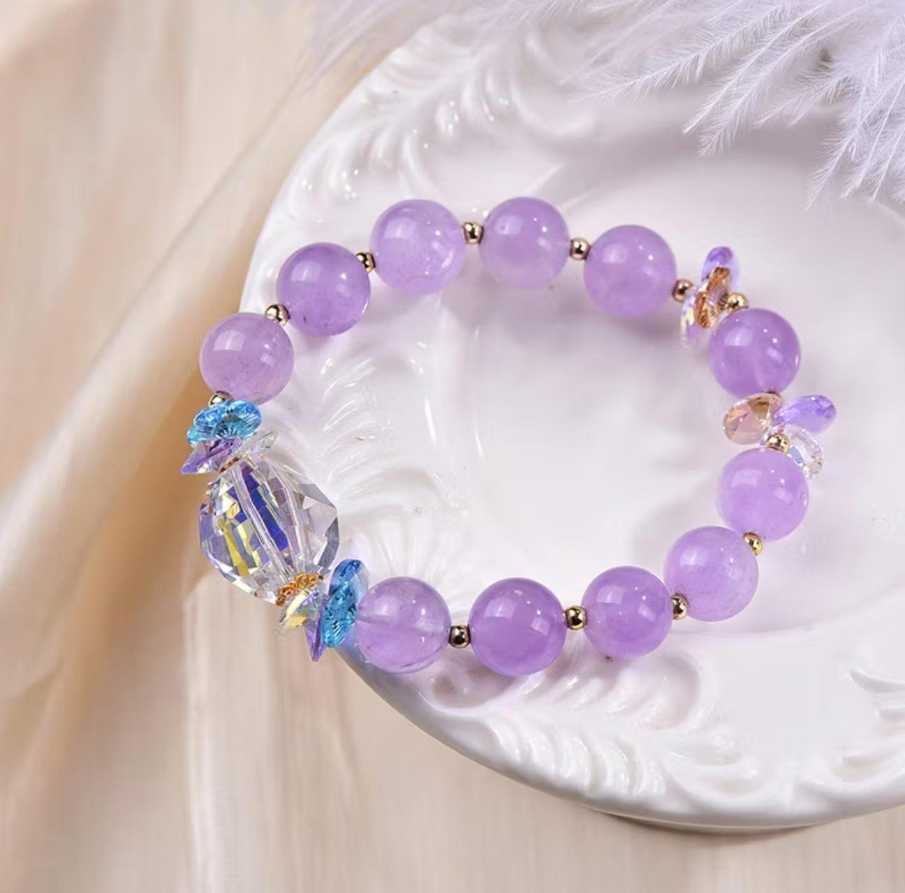 Natural Amethyst Bracelet With Amethyst Multi-Circle Bracelet