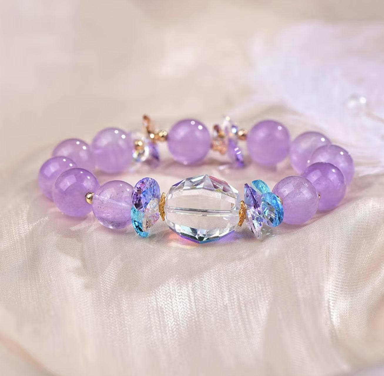 Natural Amethyst Bracelet With Amethyst Multi-Circle Bracelet