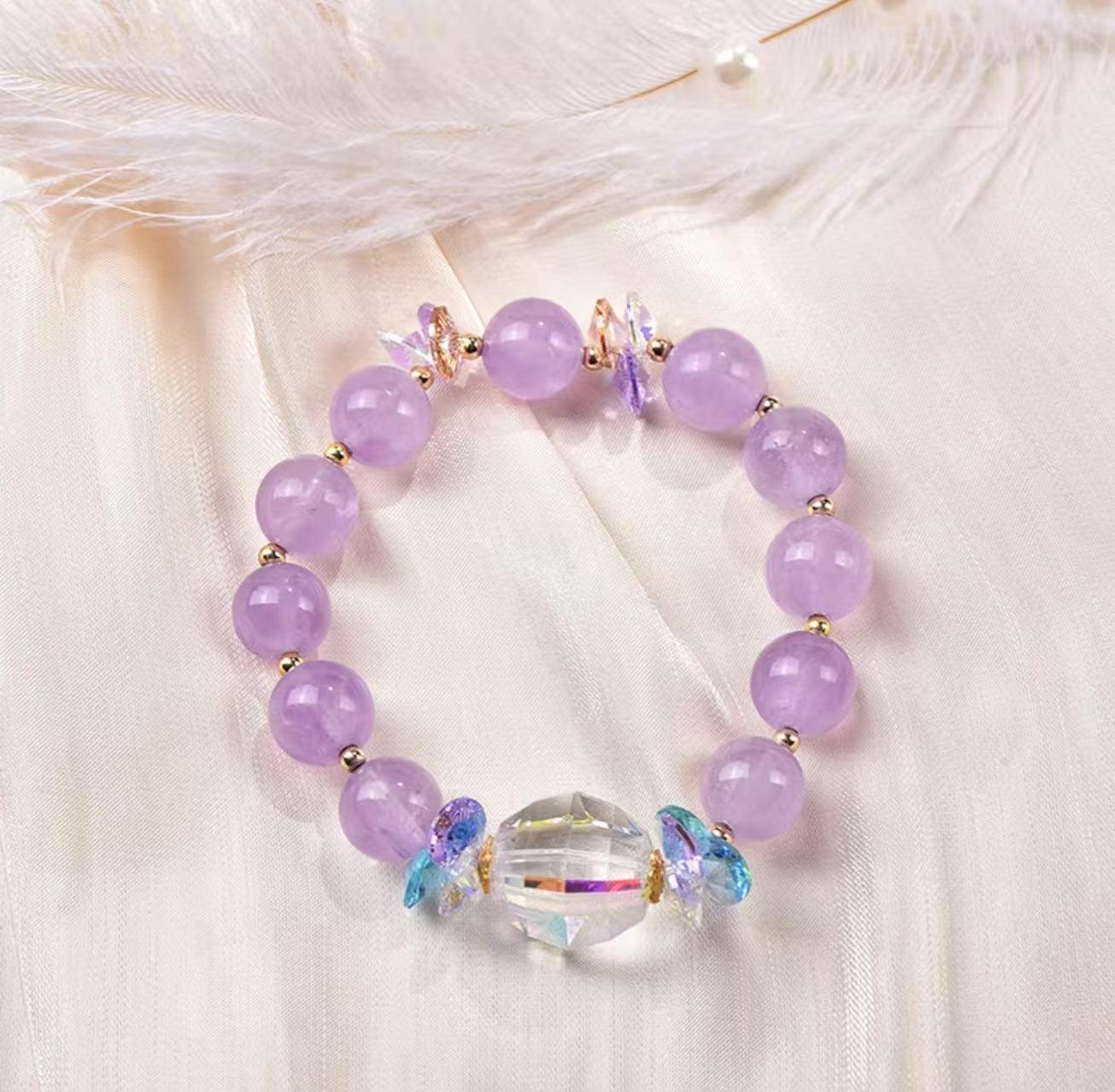 Natural Amethyst Bracelet With Amethyst Multi-Circle Bracelet