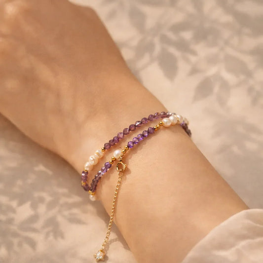 Amethyst Charm Necklace | Good Luck Jewelry - crystal luminious soul